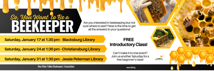 Come learn how to be a Beekeeper, click for the full list of programs